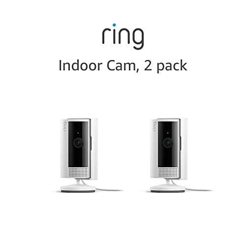 Ring Indoor Cam (2nd Gen) | latest generation, 2023 release | 1080p HD Video & Color Night Vision, Two-Way Talk, and Manual Audio & Video Privacy Cover | White