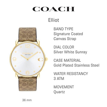 COACH Elliot Women's Watch | Elegant and Sophisticated Style Combined | Premium Quality Timepiece for Everyday Wear | Water Resistant - 3 ATM/30 Meters