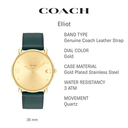 COACH Elliot Women's Watch | Elegant and Sophisticated Style Combined | Premium Quality Timepiece for Everyday Wear | Water Resistant - 3 ATM/30 Meters