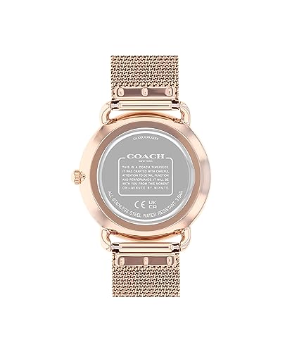 COACH Elliot Women's Watch | Elegant and Sophisticated Style Combined | Premium Quality Timepiece for Everyday Wear | Water Resistant - 3 ATM/30 Meters