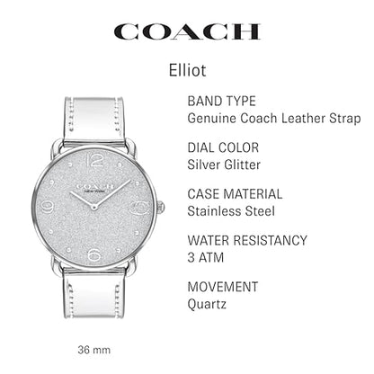 COACH Elliot Women's Watch | Elegant and Sophisticated Style Combined | Premium Quality Timepiece for Everyday Wear | Water Resistant - 3 ATM/30 Meters