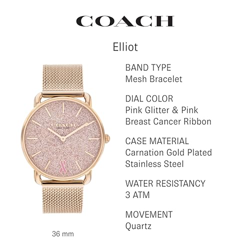 COACH Elliot Women's Watch | Elegant and Sophisticated Style Combined | Premium Quality Timepiece for Everyday Wear | Water Resistant - 3 ATM/30 Meters