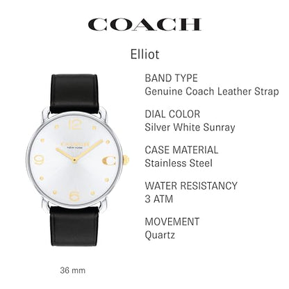 COACH Elliot Women's Watch | Elegant and Sophisticated Style Combined | Premium Quality Timepiece for Everyday Wear | Water Resistant - 3 ATM/30 Meters