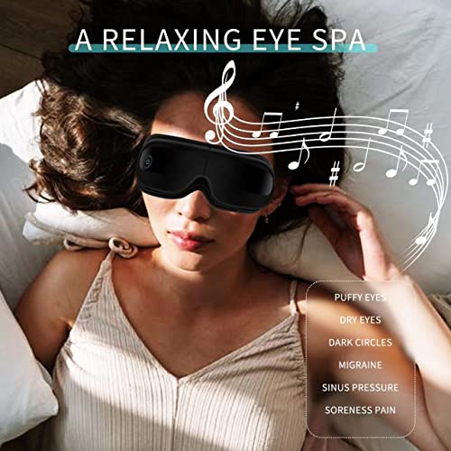 ALASKA BEAR Eye Massager Heat and Compression, Warm Therapy Mask, Temple Facial Massage for Eye Strain, Dry Eyes