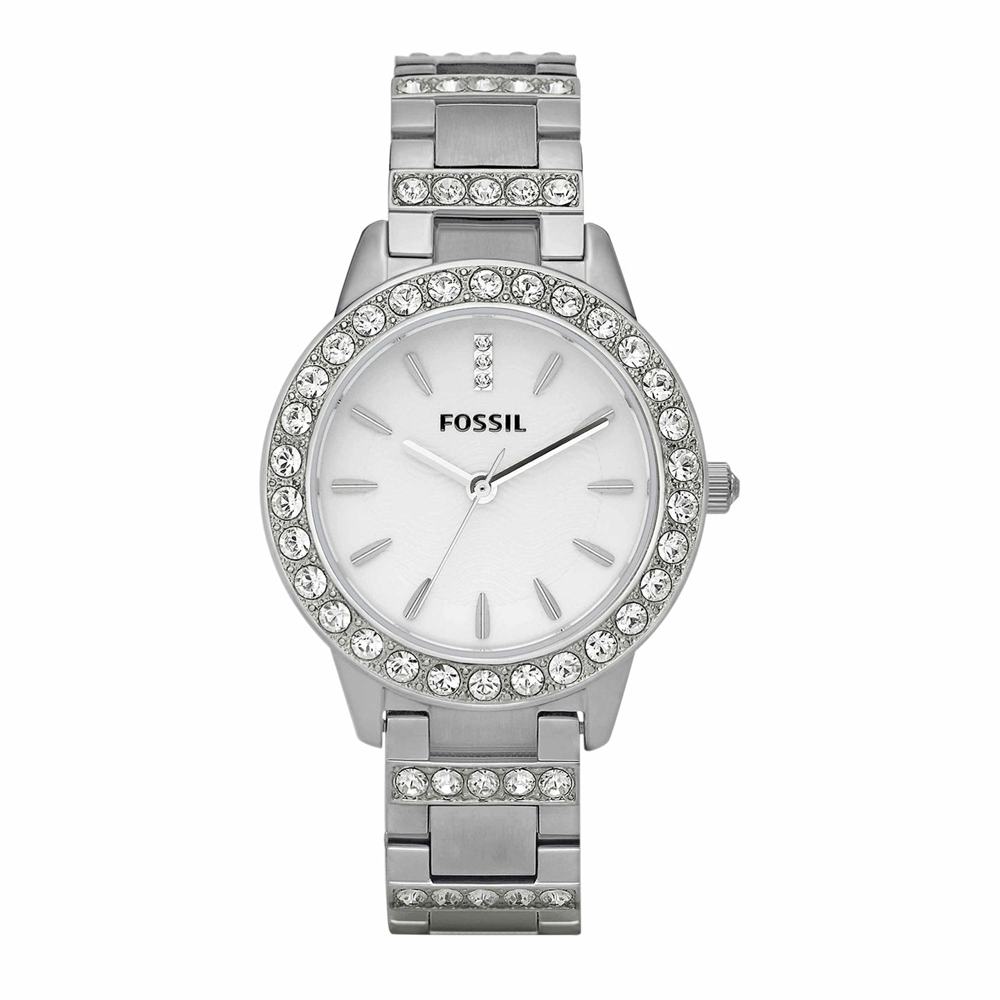 Fossil Jesse Women's Watch with Crystal Accents and Self-Adjustable Stainless Steel Bracelet Band